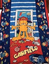 Vintage Garfield Comforter Retro Blanket 80s Kids Garfield Etsy Disney Bedding Kids Bedding Garfield