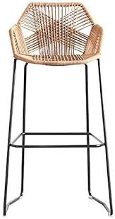 New Jubadeng Bar Chair Rattan Chair Bar Stool High Stool Home Back Dining Chair Comfortable Si In 2020 Wicker Bar Stools Breakfast Bar Chairs Stools For Kitchen Island