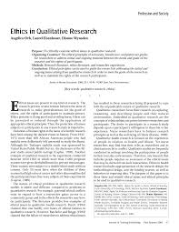 The sample size an appropriate sample size for a qualitative study is one that answers the research question. Http Www Columbia Edu Mvp19 Rmc M5 Qualethics Pdf