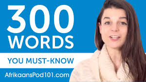 300 Words Every Afrikaans Beginner Must Know Youtube
