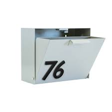 Available with custom through cut address. Type 3 3d Custom Modern Mailbox 3d Modern Mailbox With 3d Face Aluminum Brushed Silver Body And Yellow Numbers Wall Mounted Mailbox Outdoor Gardening Home Living Safarni Org