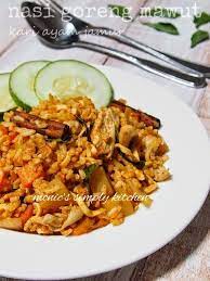 Nasi Goreng Mawut Ayam Jamur Kari Ayam Masakan Makanan