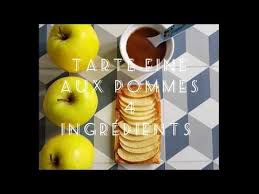 Tarte Aux Pommes 4 Ingredients Youtube En 2020 Tarte Aux Pommes 4 Ingredients Tarte Fine Aux Pommes