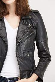 Recycled Leather Love It Deadwood Classic Leather Biker Jacket Amour Vert Biker Jacket Jackets Black Jacket