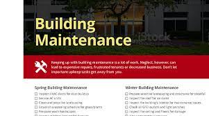 Building and property preventative maintenance schedule. Building Maintenance Checklist Mr Handyman