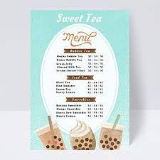 Blue Bubble Tea Shop Menu Template Download On Pngtree Bubble Tea Shop Bubble Milk Tea Bubble Tea