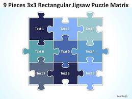 Maybe you would like to learn more about one of these? 9 Pieces 3x3 Rectangular Jigsaw Puzzle Matrix Presentation Graphics Presentation Powerpoint Example Slide Templates
