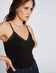 We did not find results for: Debardeur Bretelles Fines Bande Dentelle Noir Femme Morgan
