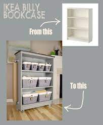 From Ikea Billy Bookcase To Craft Cart Ikea Billy Bookcase Painting Ikea Furniture Ikea Bookcase