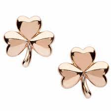 Diamond price match · free, secure shipping · 24/7 call center Irish Earrings Sterling Silver Rose Gold Shamrock Stud Earrings At Irishshop Com Ijshse2248