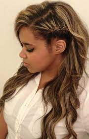 12 Long Haired Styles That Take 10 Minutes Or Less Curled Hair With Braid Hair Styles Long Hair Styles