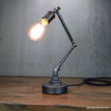 This Elegant Industrial Lamp Fits A Variety Of Environments Including Any Office Or Industrial Table Lamp Industrial Light Fixtures Vintage Industrial Lighting