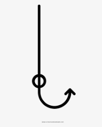 In this project i used 2 sets of 3 old coat hooks to make a rack to hold our fishing poles. Coloring Pages Of Fish Hooks Fish Hook Coloring Page Hd Png Download Kindpng