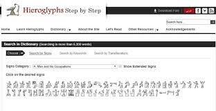 الموقع الإلكتروني الهيروغليفية خطوة بخطوة مكتبة الإسكندرية