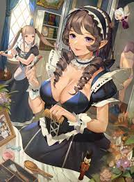 Wallpaper : anime girls, original characters, cleavage, nude, maid outfit,  dmirw9 1782x2400 - slepoy32 - 1608195 - HD Wallpapers - WallHere