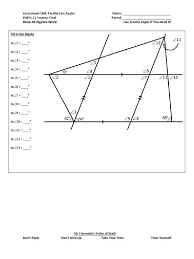 Parallel Line Angles Final Angles Worksheet Math Geometry Teaching Math