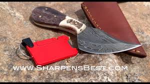 how to sharpen a curved hawk bill knife