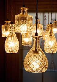 There are 461 diy ceiling light for sale on etsy, and they cost $44.25 on average. I Think Lead Crystal Decanters Are Not Safe For Storing Beverages But Are Excellent Repurposed Into Lights Decanter Lights Diy Light Fixtures Diy Pendant Light