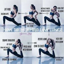 How To Do Mermaid Low Lunge Yoga Pose Bound Poses Knee Down Lunge Ad Yogapants Ad Yogalunge Mermaid Pozy Jogi Slozhnaya Trenirovka Plany Trenirovok