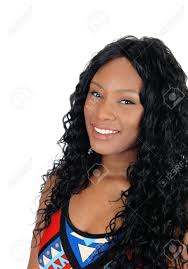 And this holds true even in the case of photographs. A Closeup Headshot Of A Young African American Woman With Long Curly Black Hair Smiling Isolated For White Background Stock Photo Picture And Royalty Free Image Image 77228206