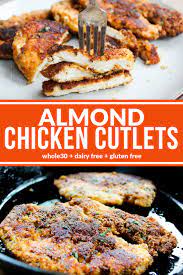 Almond Chicken Cutlets Recipe Almond Chicken Chicken Cutlet Recipes Cutlets Recipes