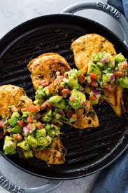 Grilled chicken is great for a keto diet. Grilled Chicken With Avocado Salsa Keto Gimme Delicious