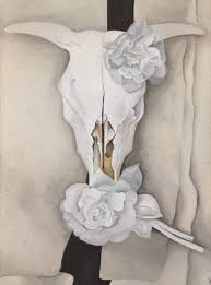 Abstraction, landscape, but no vaginas, thanks: Cow S Skull With Calico Roses 1931 By Georgia O Keeffe