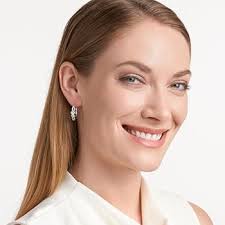 Sterling Silver Cubic Zirconia Crossover Hoop Earrings : Amazon.com.au:  Clothing, Shoes & Accessories