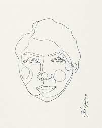 Joy Original Ink Drawing A Single Ink Line Drawn In One Continuous Stroke Reveals A Bright Face Of A Original Ink Drawing Ink Drawing Drawing Artwork