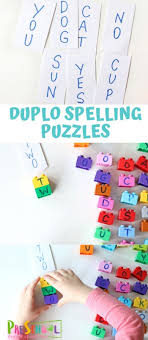 Fun educational game for toddlers of age 2.5 and up *** sort, match, classify and build by shape, pattern and color *** developed with certified child . Duplo Puzzles Spelling Activity For Pre K And Kindergarten