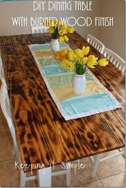 Diy Dining Table With Burned Wood Finish Using A Bernzomatic Blow Torch Keeping It Simple Diy Dining Diy Dining Table Wood Diy