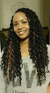 Faux Loc Love Crochet Using Individual Method In Front Freetress Softcurlylo Faux Locs Hairstyles Crotchet Braids Hairstyles Crochet Braids Hairstyles