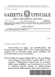 Disposizioni urgenti per la stabilizzazione finanziaria. Supplemento Ordinario N 173 L Alla Gazzetta Ufficiale Serie Generale N 189 Del 14 8 2012 By Gedit Edizioni Srl Issuu