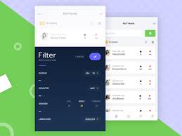 Friend List 2nd 8 90 Friends List App Design List