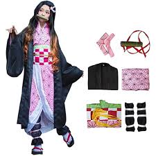 Kamado Nezuko Cosplay Costume Anime Kimono Tanjirou Shinobu Zenitsu Cosplay  Halloween Tomioka Kanao Cosplay Outfits - Walmart.com