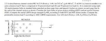 Solved Workable Gages In Angle Legs Aisc P 1 52 Inche