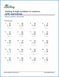 * tick the box(pdf with answer), if you want to download this worksheet with answer. Grade 2 Math Worksheet Addition Adding Two 2 Digit Numbers In Columns With Carrying Easy Math Worksheets Math Addition Worksheets Addition Worksheets