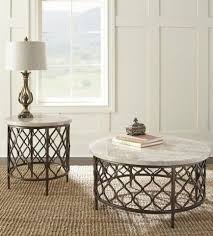 Roland Gray And Brown Cocktail Table In 2020 Coffee Table Round Coffee Table End Tables