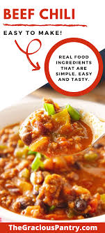 Beef Chili Recipe The Gracious Pantry Healthy Beef Chili Recipe In 2020 Beef Chili Recipe Clean Eating Holiday Recipes Recipes
