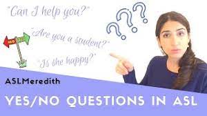 Each time a child asks a yes or no question answer with the word and the sign. Asl Grammar How To Ask A Yes Or No Question In American Sign Language Youtube
