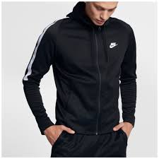 Black And White Nike Jacket Mens Nike Tribute Hooded Jacket Men S Jackets Mens Jacket Black Mens Jackets