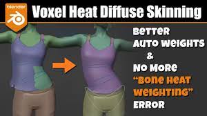 Blender: Voxel Heat Skinning addon (Automatic Weights on Steroids) - YouTube