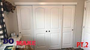This plan makes doors for 6.6' barn door hardware with an 8ft ceiling. Diy Sliding Closet Doors Part 2 Easy Diy Youtube