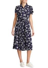 Chaps Women S Faena Short Sleeve Ditsy Dress In 2020 Women Long Sleeve Dress Modest Dresses For Women Fit Flare Dress