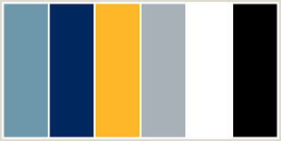 Colorcombo273 Hex Colors Codes 6d98ab 00275e Feb729 A8b1b8 Ffffff 000000 And Blue Color Schemes Color Palette Yellow Color Schemes Colour Palettes