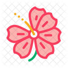 Download Free Hibiscus Flower Icon Of Colored Outline Style Available In Svg Png Eps Ai Icon Fonts