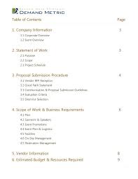 Event Management Rfp Template Event Management Event Proposal Event Proposal Template