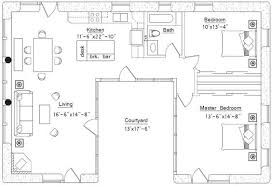 House collection bright w/ natural light close to the kids conceptual home designs courtyard house plans entertaining spaces exclusive plans finished basements plans gourmet kitchens great home. Specifications 990 Sq Ft Interior 2 Bedrooms 1 Bath Footprint 31 X 46 Description This Ple U Shaped House Plans U Shaped Houses Courtyard House Plans