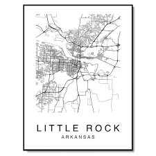 It is known as the natural the northern part of the state is mountainous and forested, with the northwestern corner being home. Amazon Com Little Rock Map Wall Art Poster Print Arkansas Usa City Map Street 8x10 Black White Handmade