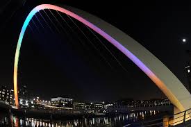 Gateshead (/ˈɡeɪts(h)ɛd/) is a large town in tyne and wear, england, on the southern bank of the river tyne opposite newcastle upon tyne. Gateshead Millennium Bridge Gateshead Quays Tyne Wear England Color Kinetics